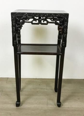 Carved Chinese Rosewood Side Table (1 of 9)