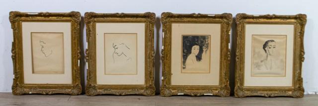 4 Etchings Maria Lani Editions des Quatre Chemins: 4 portrait etchings from Jean Cocteau, Mac Ramo and Waldemar George's Maria Lani, Paris: Edition des Quatre Chemins. Etchings of Maria Lani by Henri Matisse, Chas. Laborde, Georg, and Andre Derain. Ea