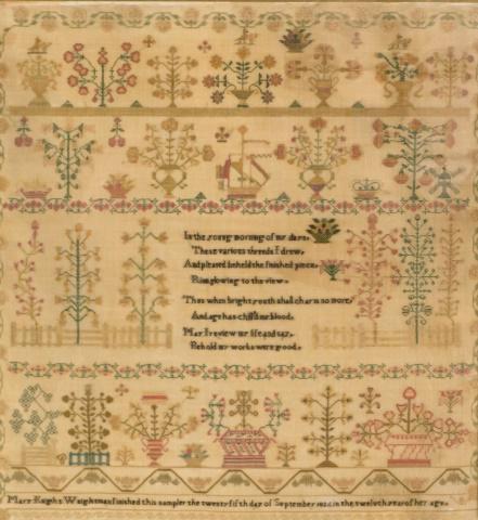 Mary Knight Weightman 1826 Sampler (1 of 7)