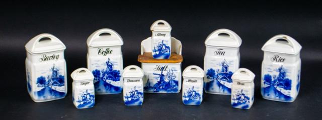 Set of 10 German C.A.W Porcelain Spice Canisters (1 of 20)