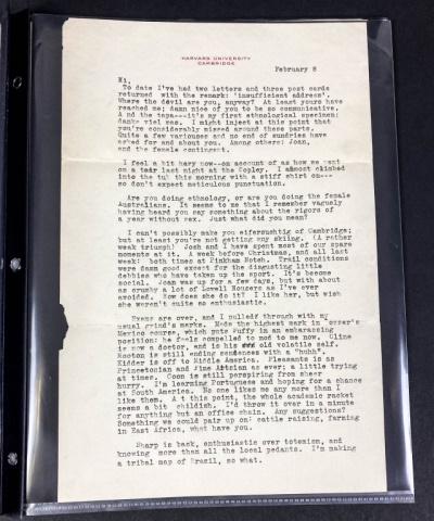 Letters from Douglas L. Oliver to Ledoux (1 of 8)