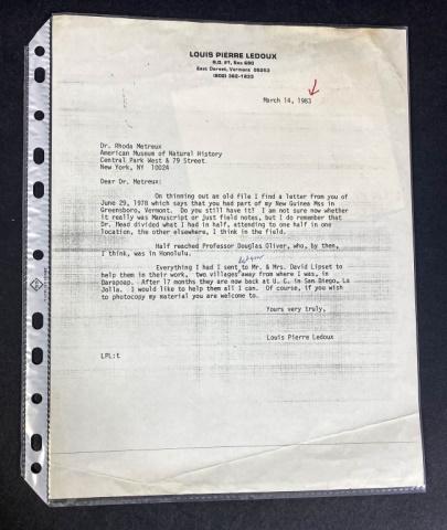 Letters American Museum of Natural History (1 of 12)