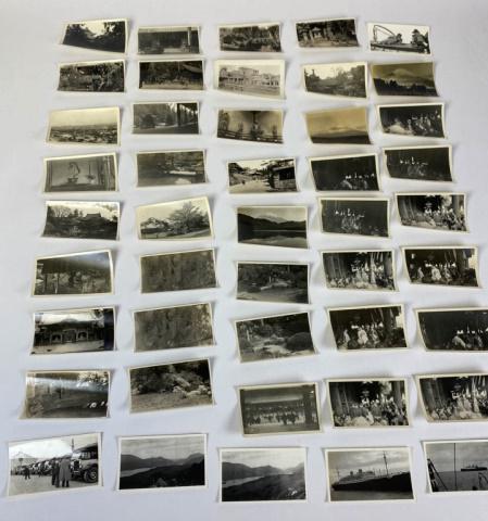 Ledoux's Japan 1930 Photos: Photos from Ledoux's travels to Japan circa 1930. Subject matter includes a Shinto temple, landscapes, villages from Niko and Kyoto. Photos: 4 1/2" L x 3" W.