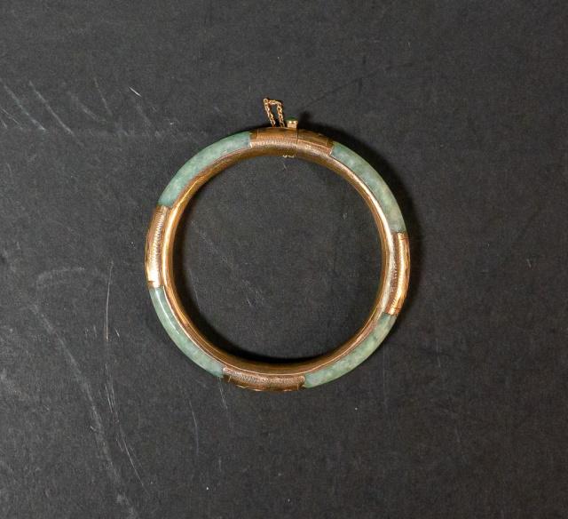 14K Yellow Gold and Jade Bracelet (1 of 4)