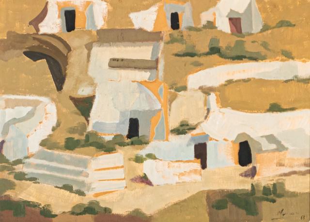 Attributed to Jan Matulka Oil on Wood Panel (1 of 7)