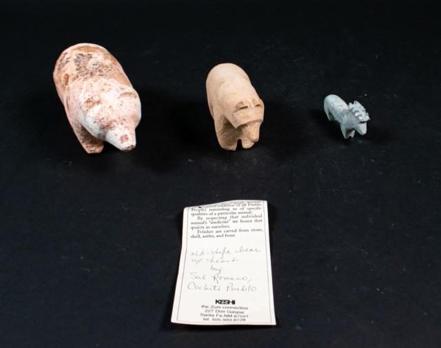 Lot of 3 Zuni Fetish Figures Cochiti Pueblo (1 of 15)