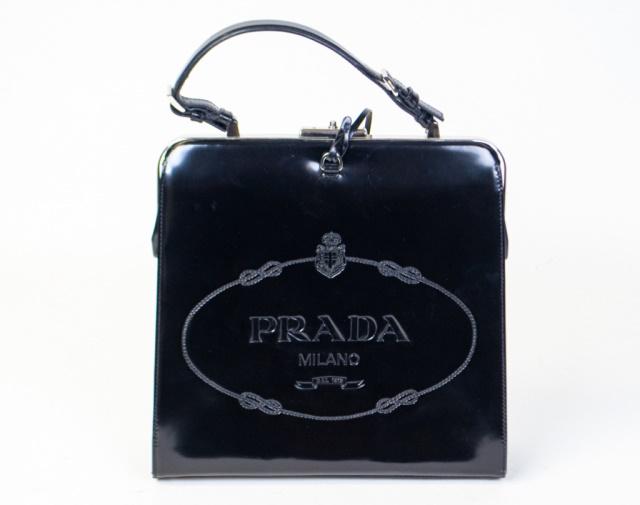 Prada spazzolato frame bag outlet