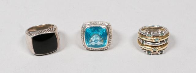 3 David Yurman Sterling & Stone Rings (1 of 11)