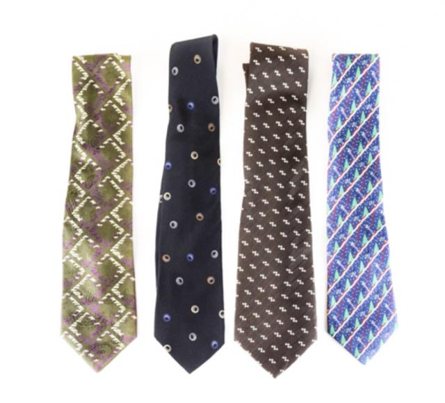 4 Designer Ties - Valentino, Hermes, Ralph Lauren (1 of 12)