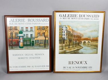 Vintage 1981 French Delval Galerie Roussard Art Exhibition Poster Vintage 1981 French Delval Galerie Roussard Art Exhibition Poster