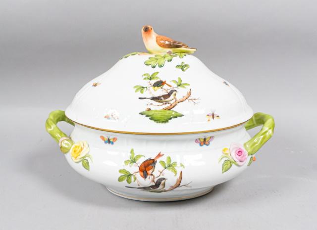 Herend Rothschild Bird Oval Tureen & Lid (1 of 10)