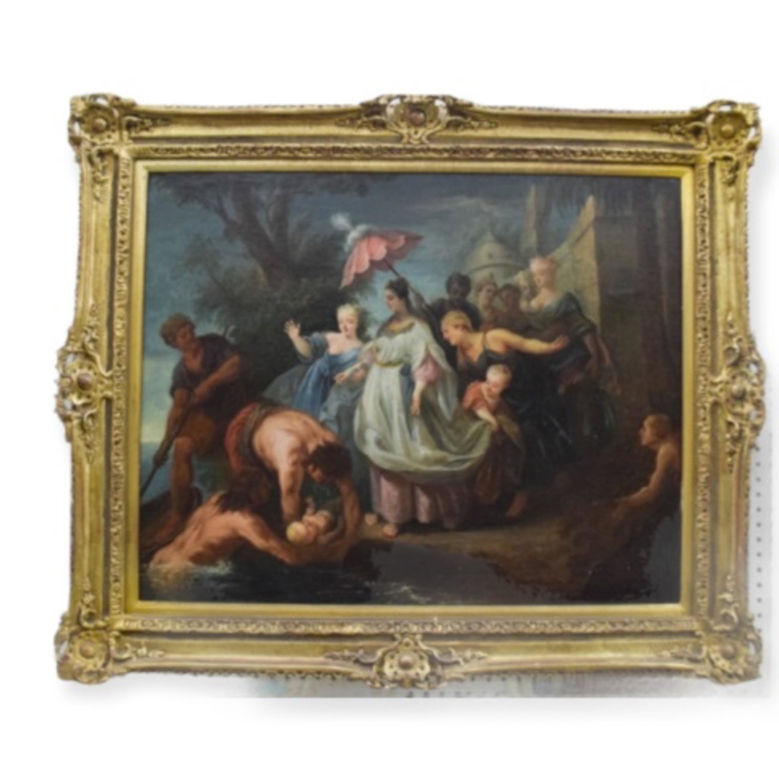 Old Masters Style Oil on Canvas Finding of Moses (1 of 8)