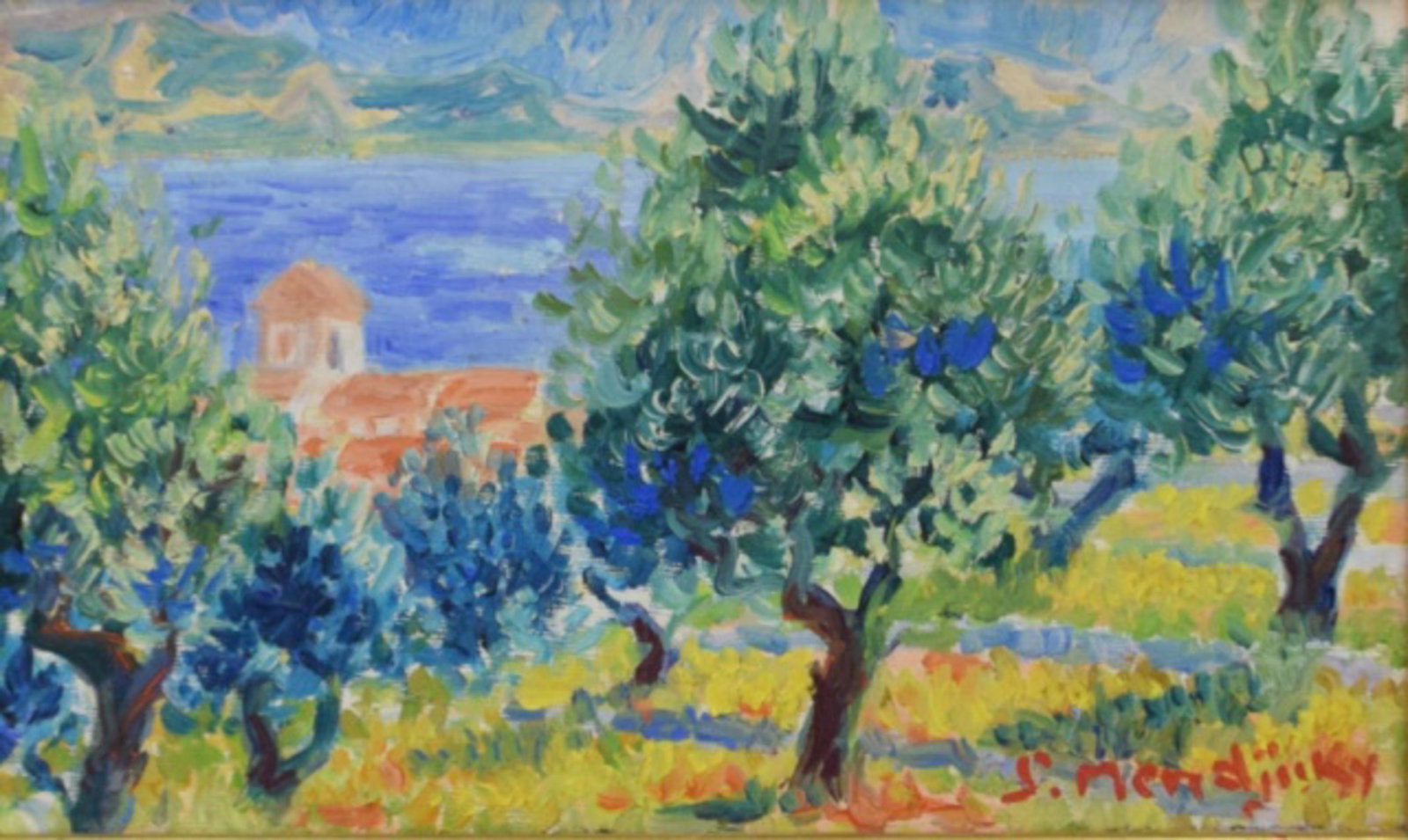 Serge Mendjisky Oil on Canvas Landscape (1 of 7)