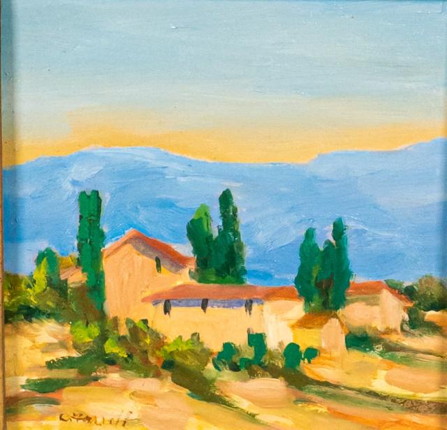 Oil on Board Claire K Farrell Tuscan View #2 (1 of 6)