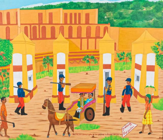 John Wilner Jr. Oil on Masonite King Henri Leaving (1 of 7)