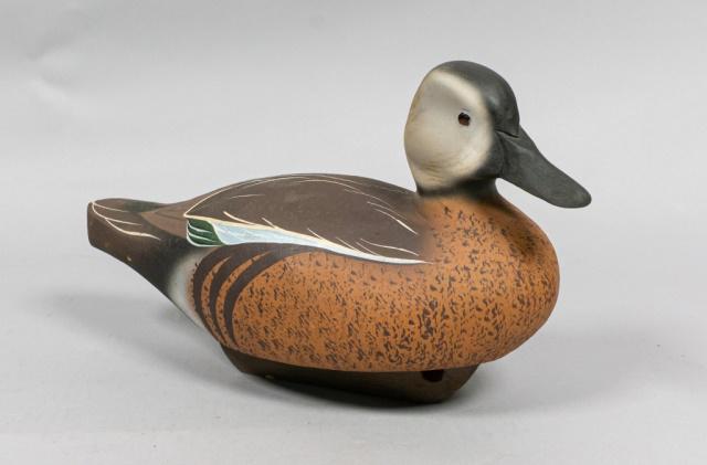 Blue Winged Teal Hen Wood Decoy (1 of 6)