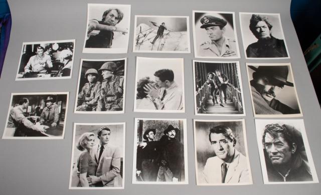 Gregory Peck 1951-1966 Promotional Stills: 14 Promotional stills of Gregory Peck. Featuring stills from : The Gunfighter, The Guns of Navarone and Moby Dick. 10" L x 8" W. From the collection of Gregory Peck and The Nelson Agency.