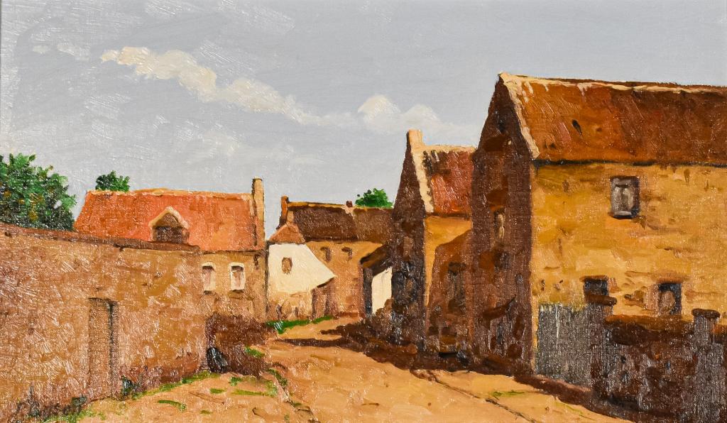 Pierre Colson Oil on Board "Rue de Village" (1 of 6)