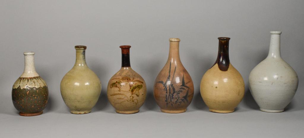 Collection of 6 Japanese Pottery Vases (1 of 10)