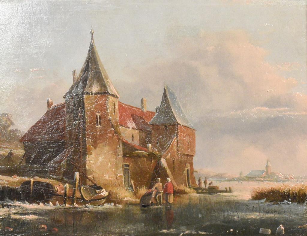 Attributed to Jan Jacob Spohler Oil on Wood Board (1 of 4)