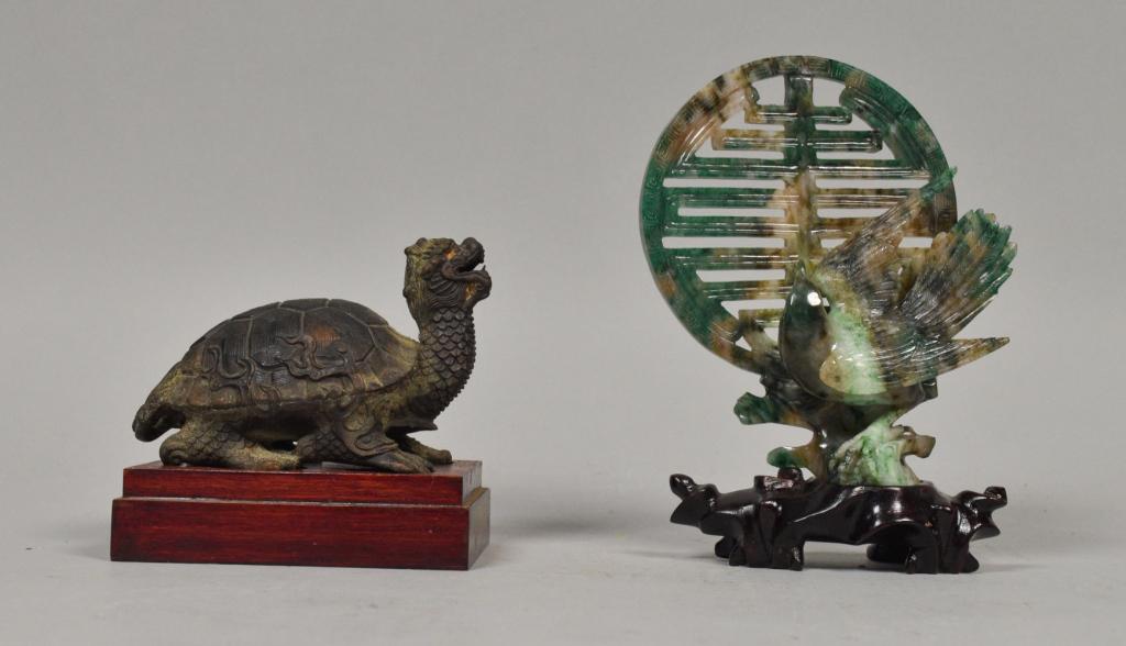 Chinese Nephrite Jade Statue and Dragon Turtle (1 of 10)