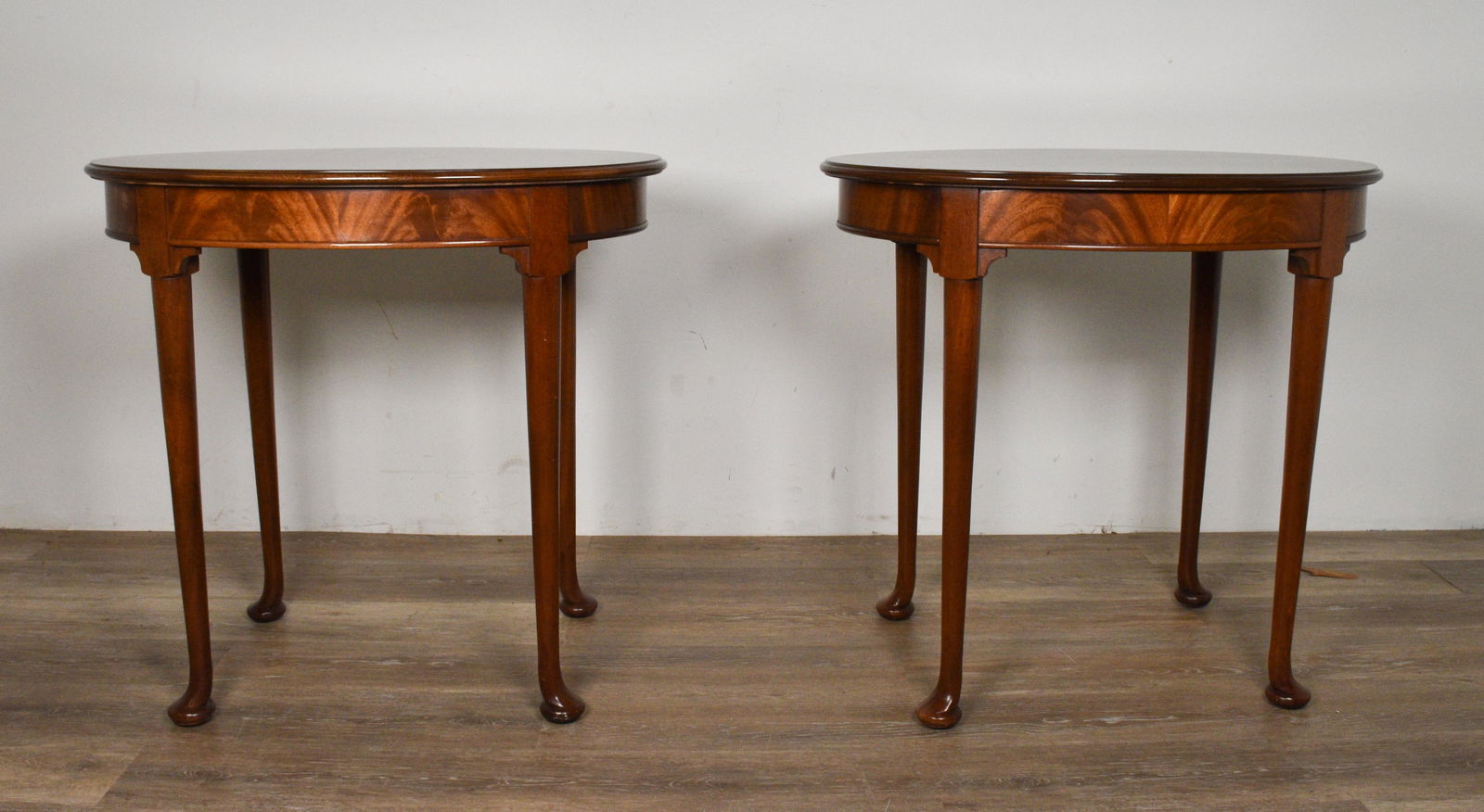 Pair of English Style Inlaid Side Tables (1 of 6)