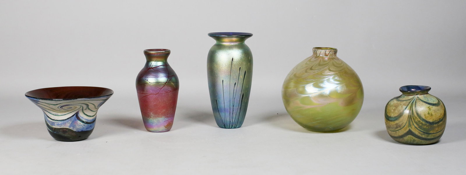 5 Stephen Fellerman Studio Glass Vases (1 of 16)