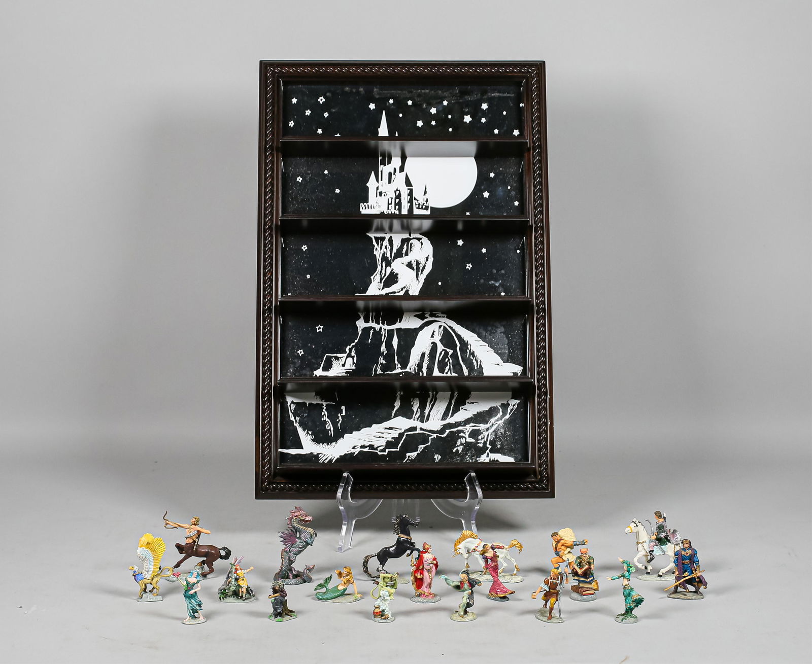 19 Franklin Mint Pewter Figurines and Shelf (1 of 11)