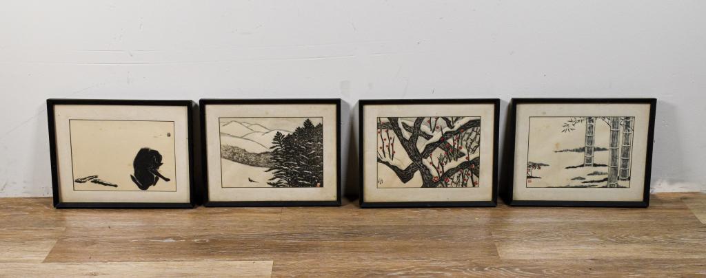 4 Aoyama Masaji Woodblock Prints (1 of 17)