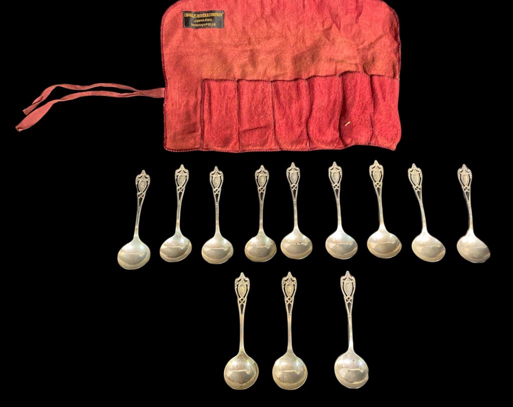 Set of 12 Rogers Lunt & Bowlen Sterling Spoons (1 of 10)