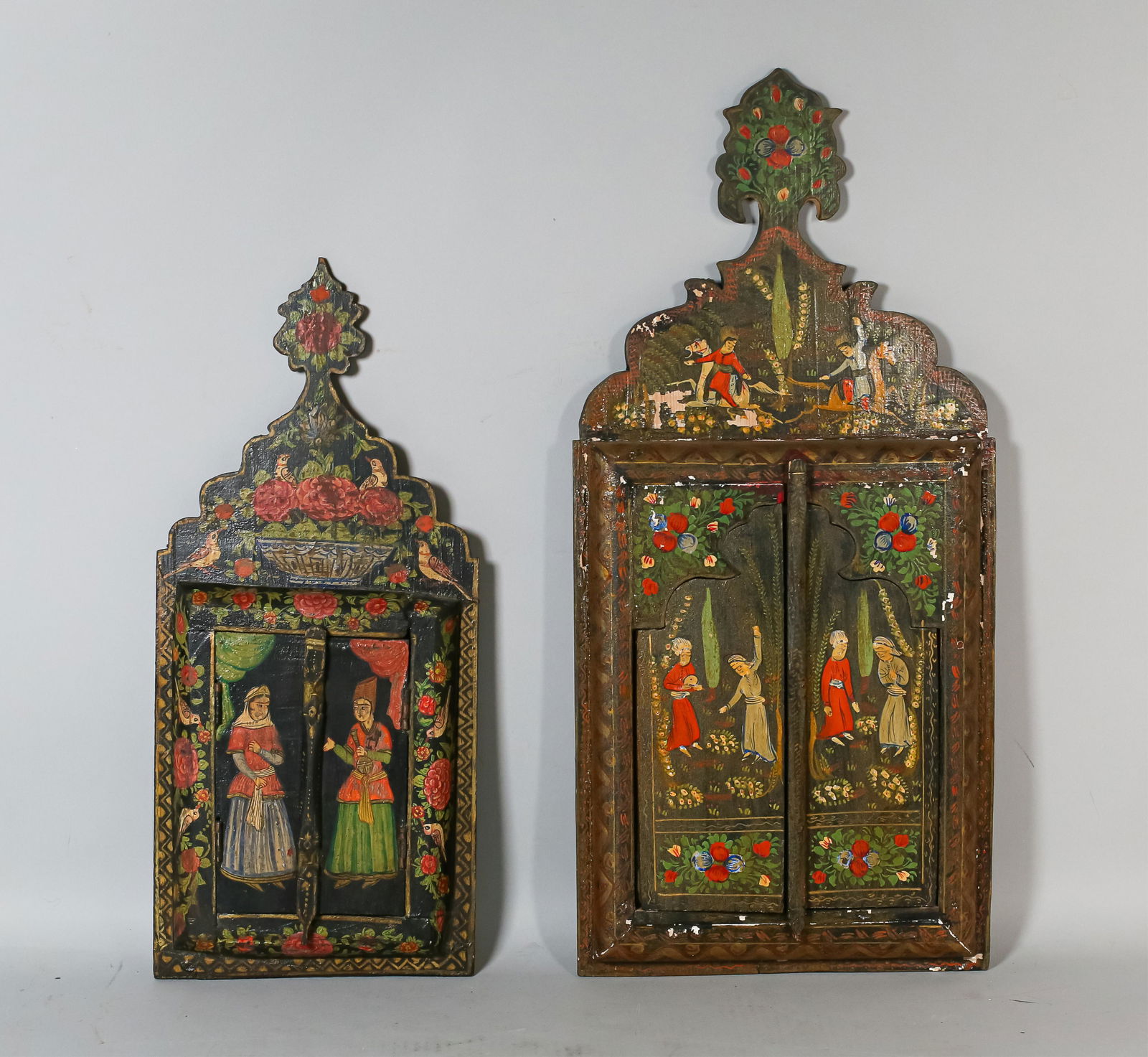 2 Persian Painted Wood Folding Panels (1 of 13)