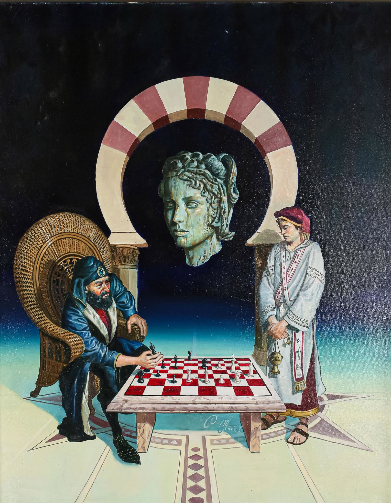 20th Century Fantasy Illustration Oil on Canvas (1 of 5)