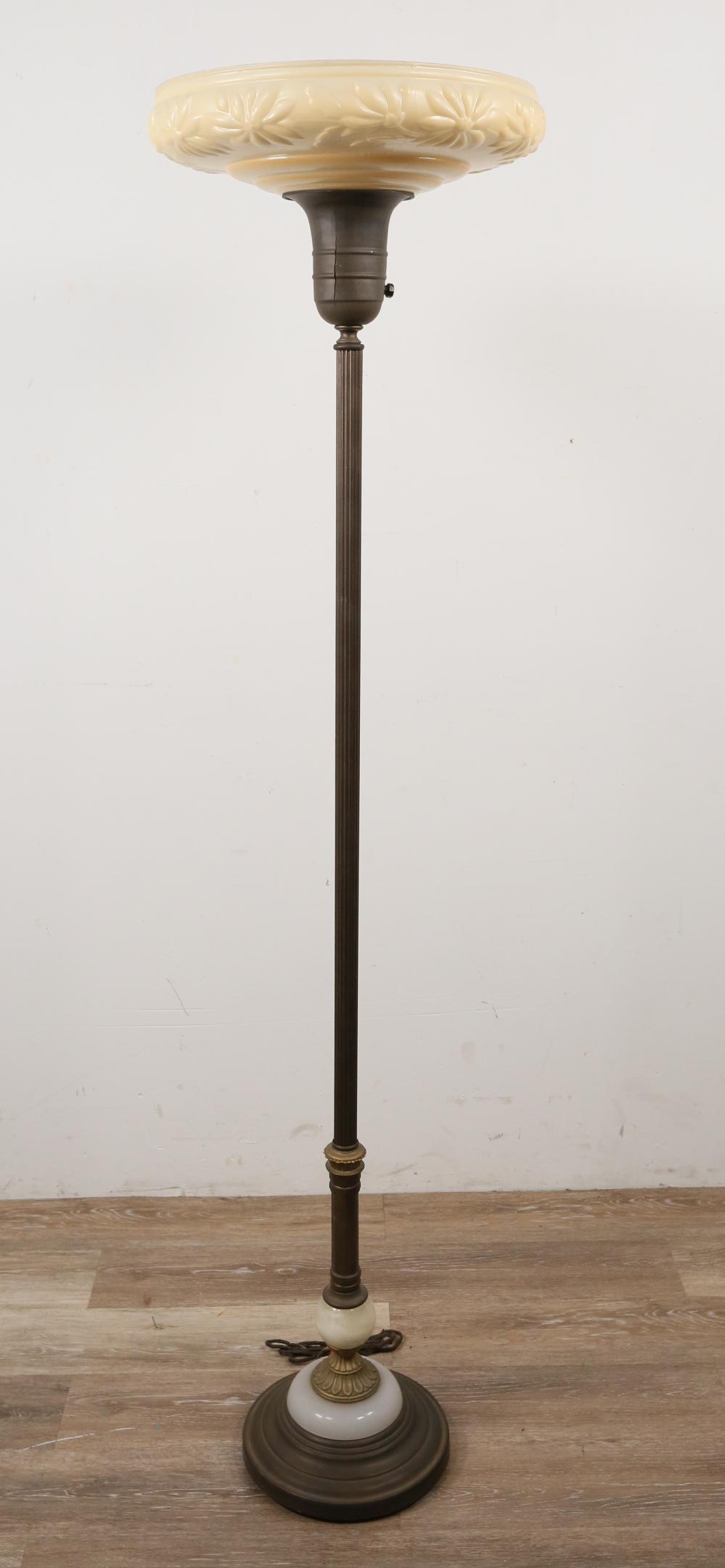 Art Deco Style Torchiere Standing Floor Lamp (1 of 5)