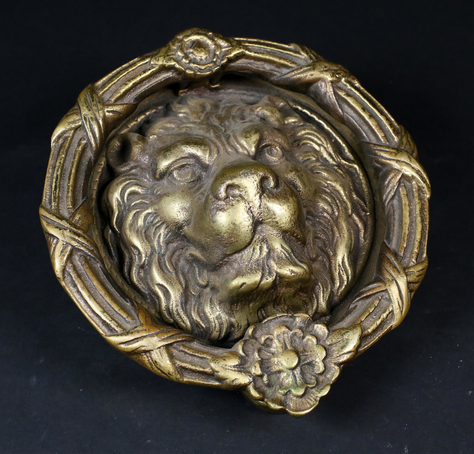 Bronze Gilded Lion Head Door Knocker (1 of 6)