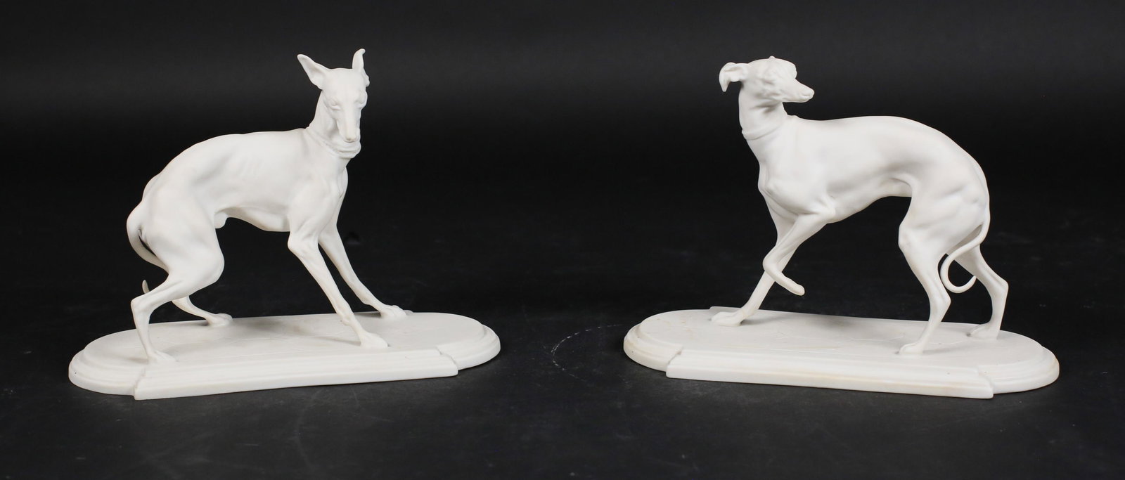 2 Boehm Bisque Porcelain Whippet Statues (1 of 8)