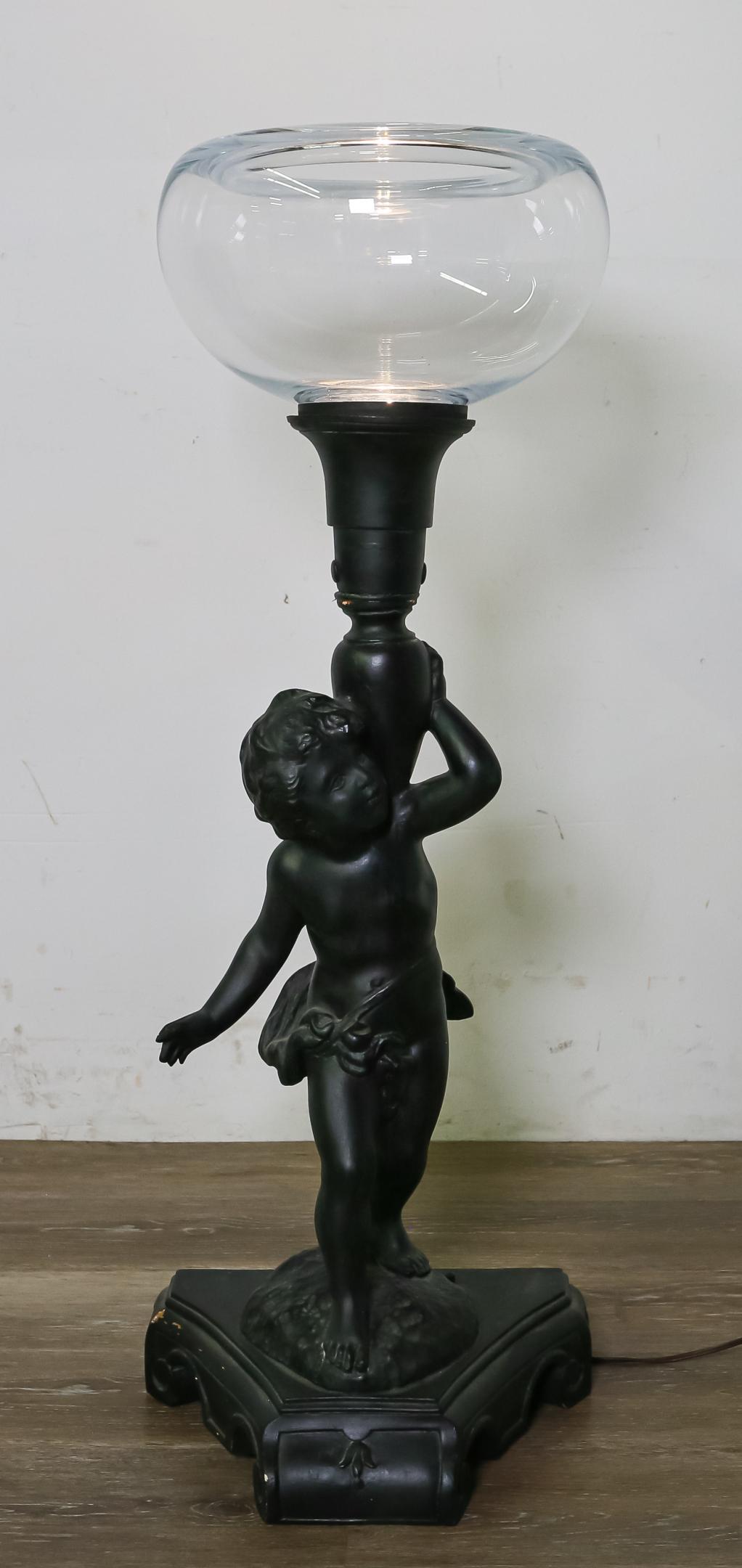 Neoclassical Style Lighted Fish Bowl (1 of 9)