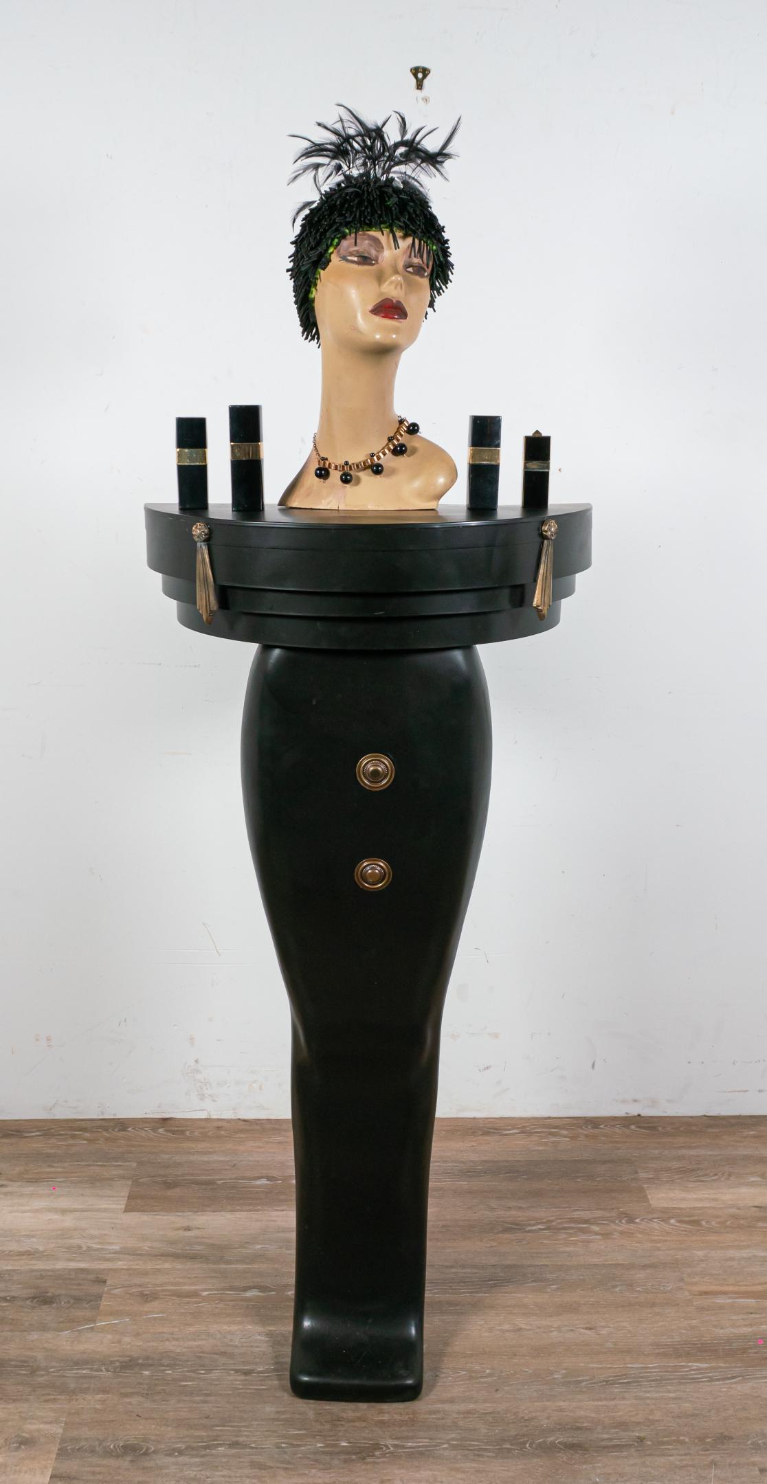 Chanel Bust and Body Pedestal Outsider Art Piece (1 of 14)