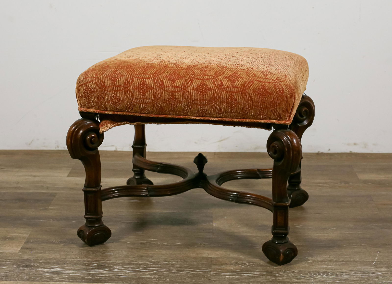William and Mary Upholstered Footstool (1 of 6)