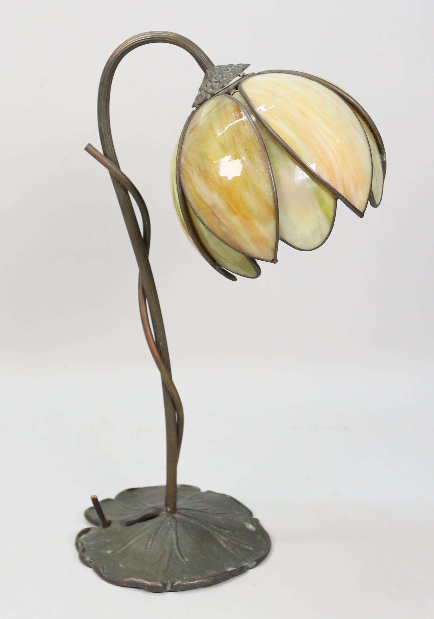 Handel Style Art Nouveau Tulip Form Lamp (1 of 7)