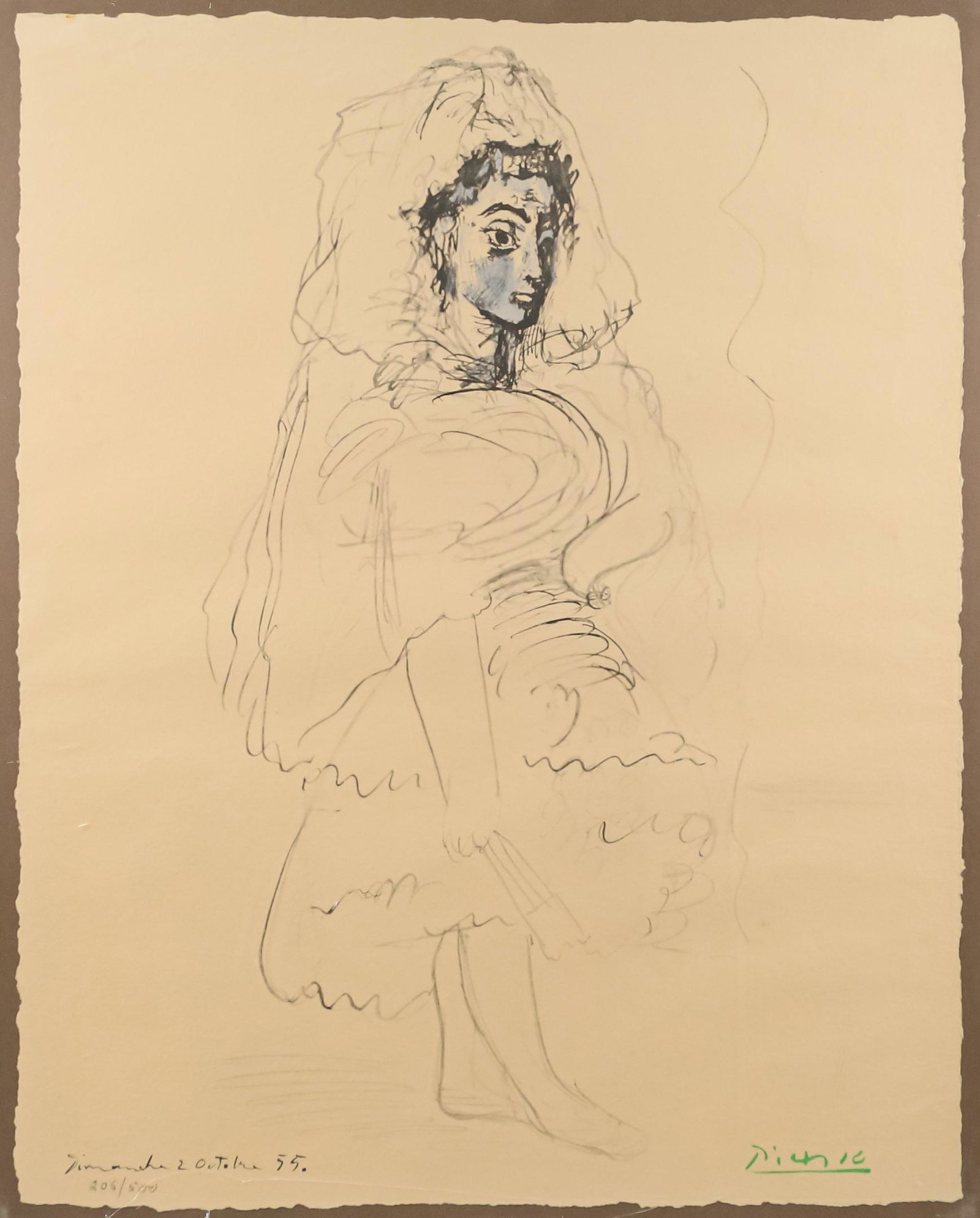 After Pablo Picasso Lithograph Spanish Woman (1 of 7)