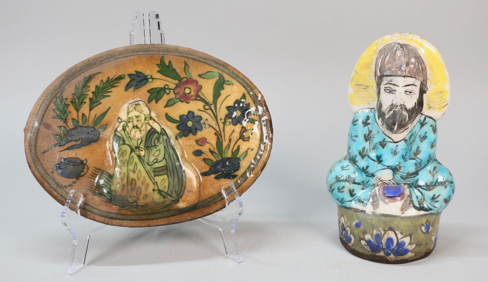 Persian Pottery Figure And Tile (1 of 10)