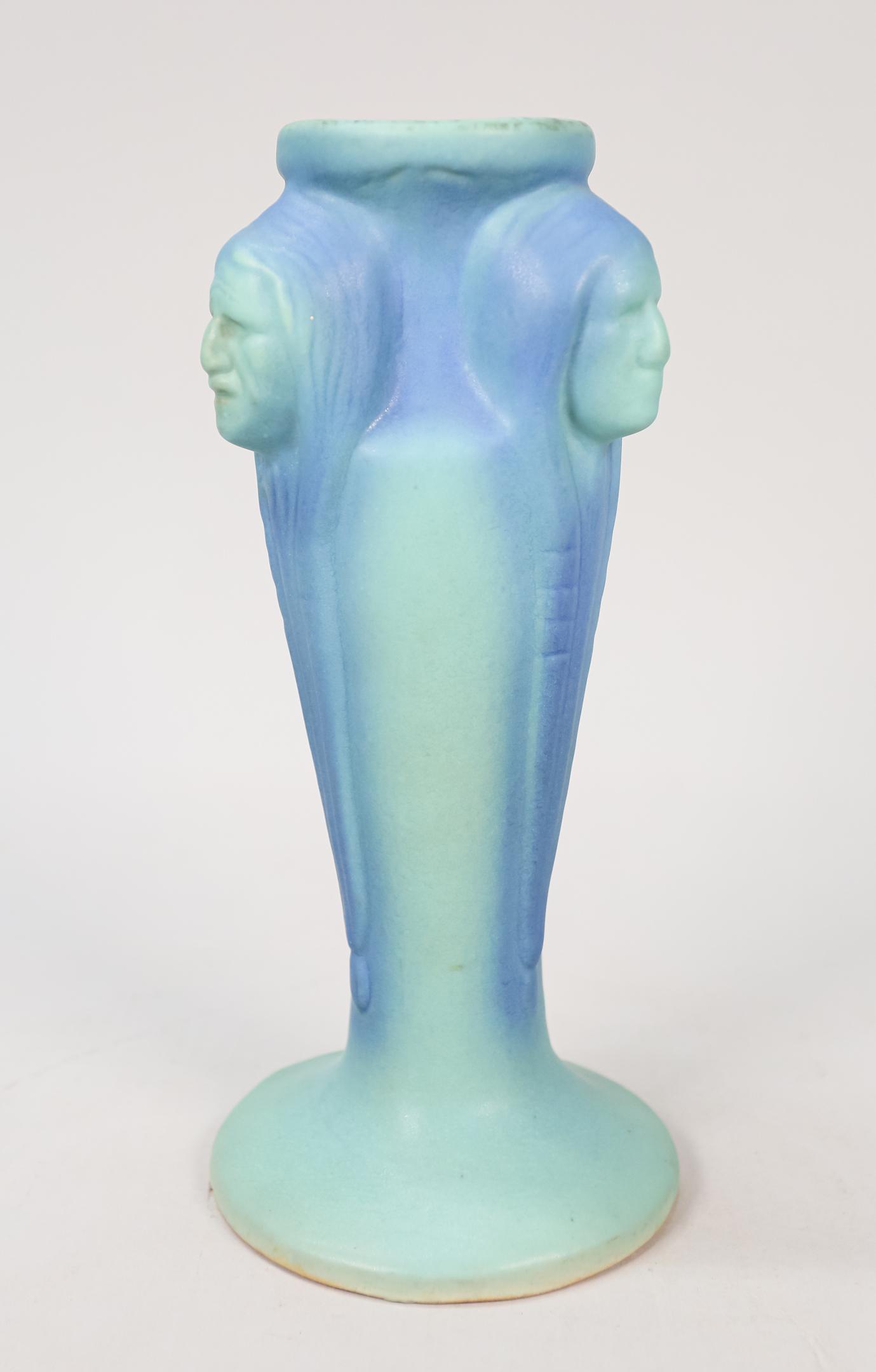 Van Briggle Indian Head Pottery Vase (1 of 9)