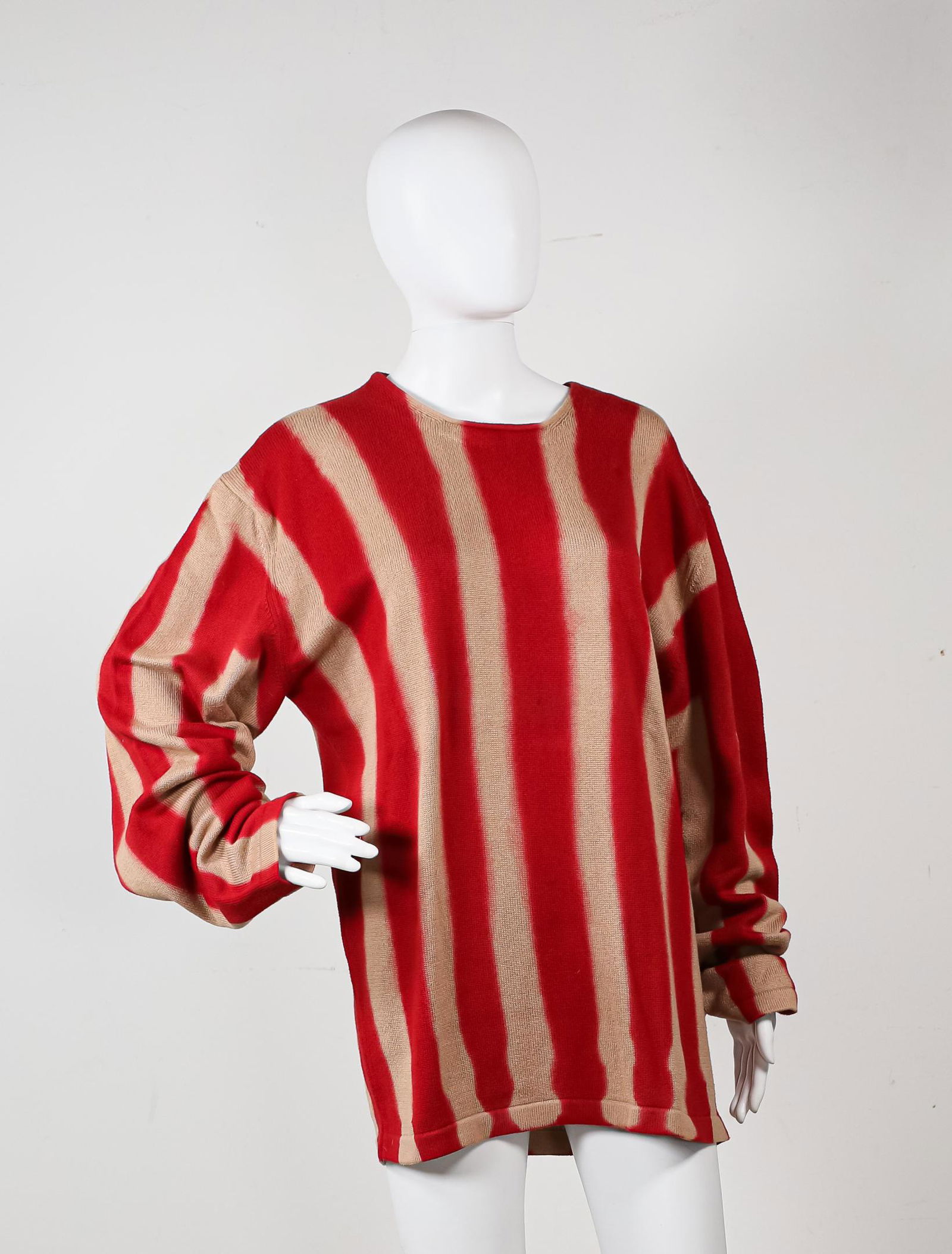 Issey Miyake Men's Sweater: Issey Miyake Men striped sweater, 100% cotton, size XL, good condition.