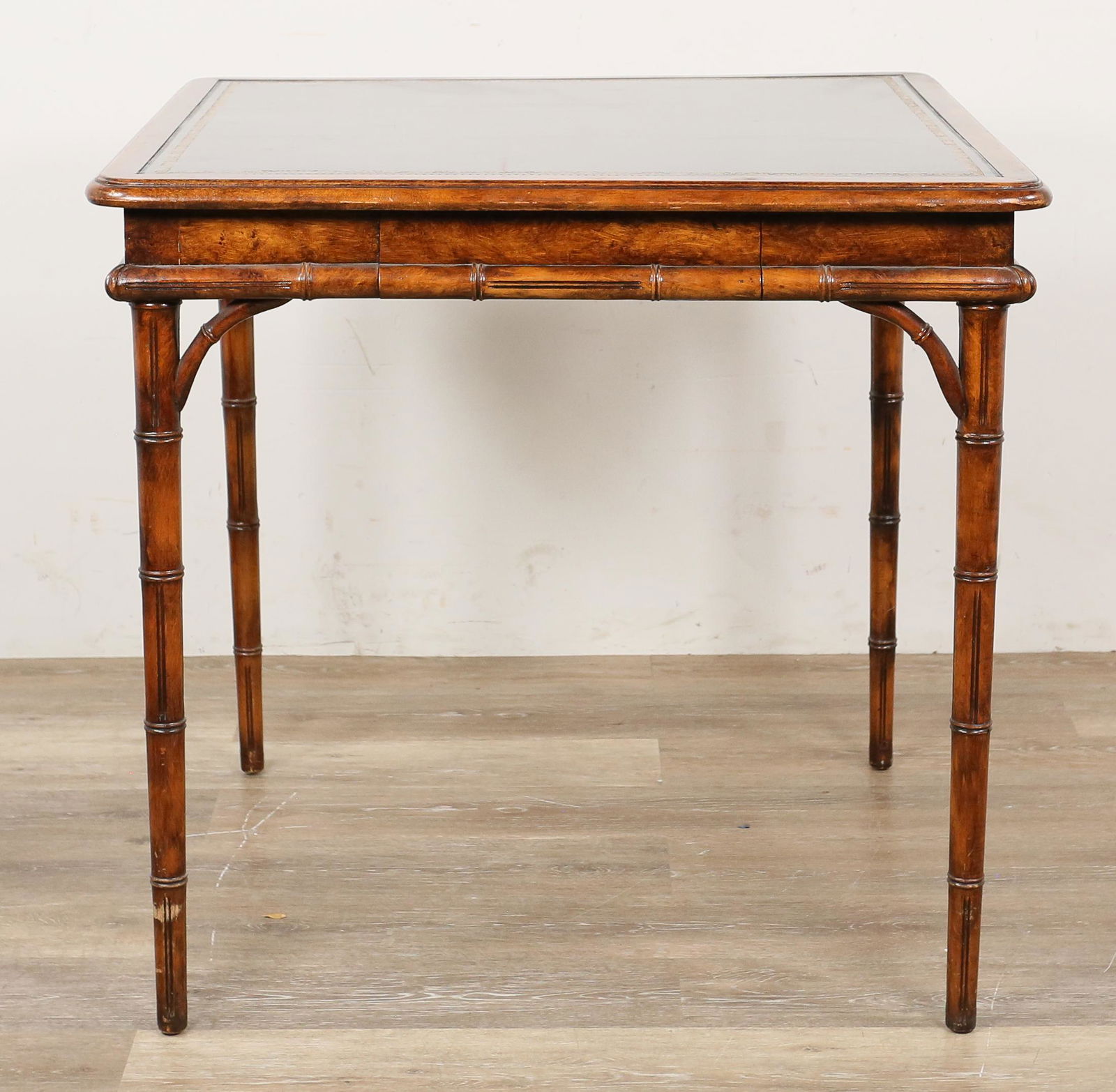 Regency Style Faux Bamboo Card Table (1 of 10)
