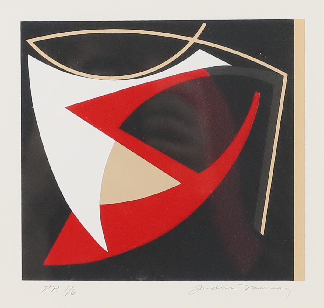 Judith Murray Serigraph: Judith Murray (American, New York, 1941-). Printer's proof serigraph. Signed in pencil and numbered P.P. 1/6 in the lower margin. 5 7/8" x 6 3/8" (with frame 16 7/8" x 17 1/4").
