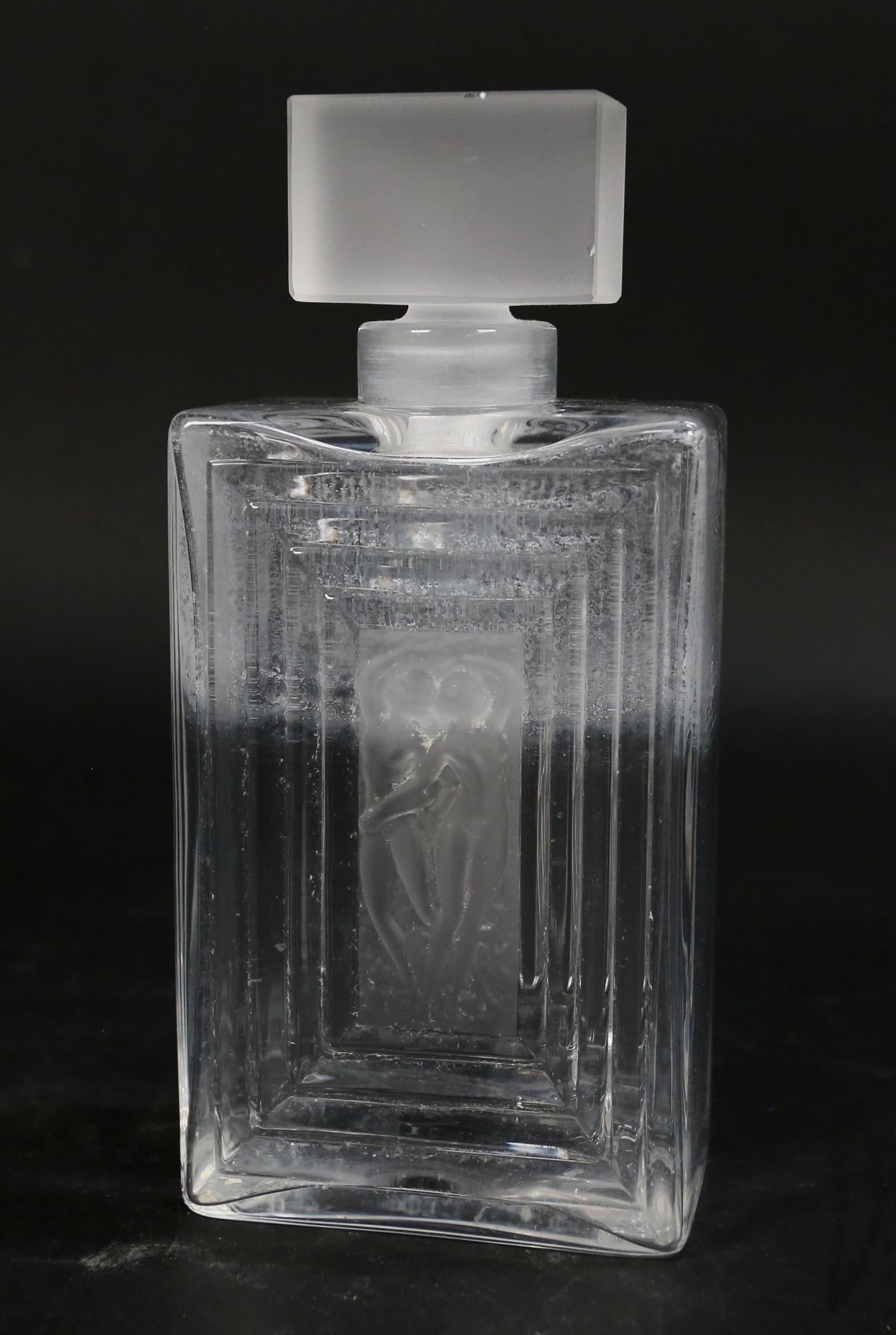 Signed Lalique Duncan Crystal Perfume Bottle (1 of 7)