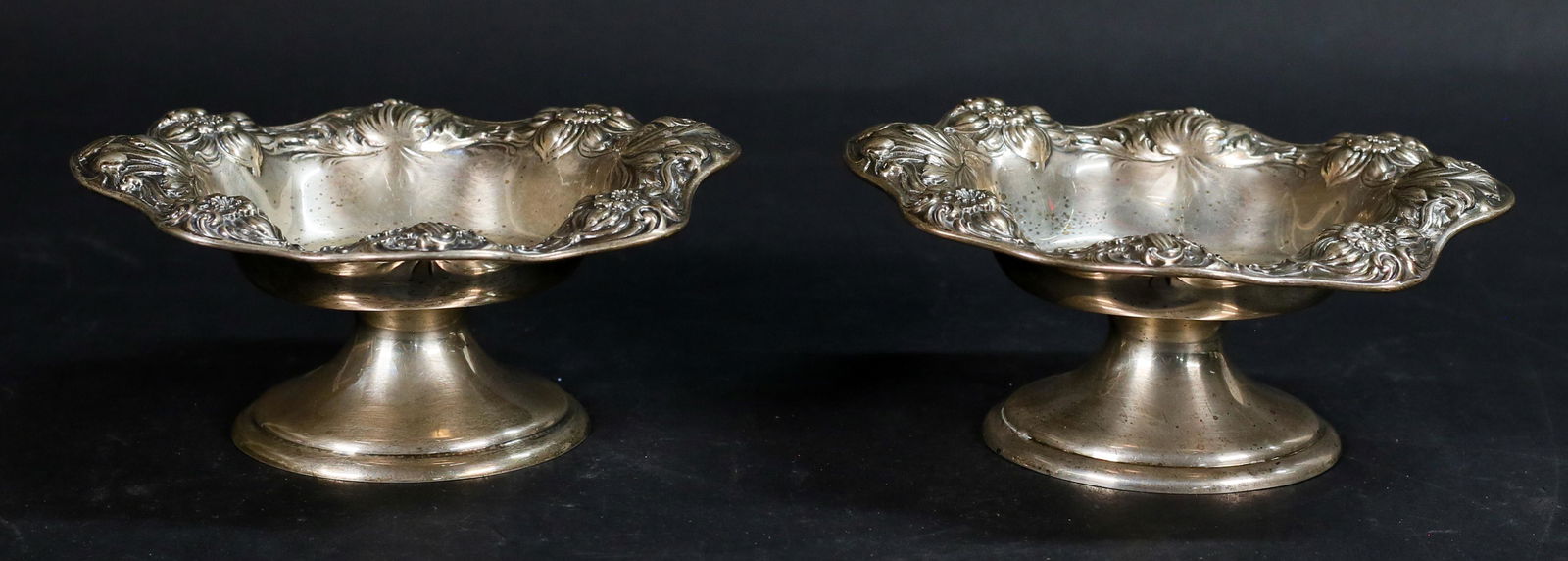 Pair of Gorham Repousse Sterling Compotes (1 of 8)