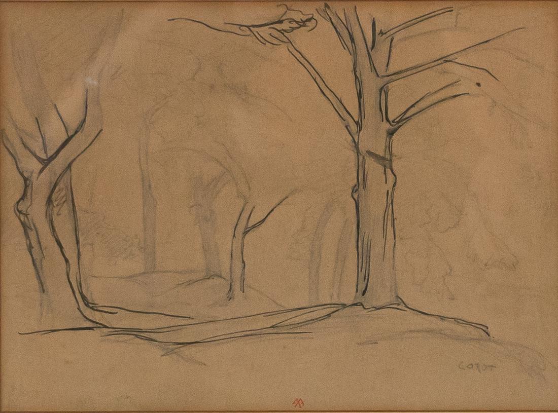 Jean-Baptiste-Camille Corot Pencil & Ink on Paper (1 of 6)