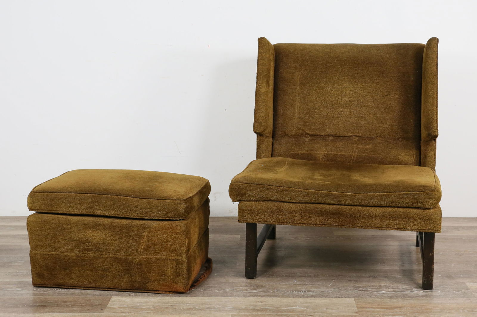 Edward Wormley for Dunbar Wing Chair and Ottoman (1 of 17)