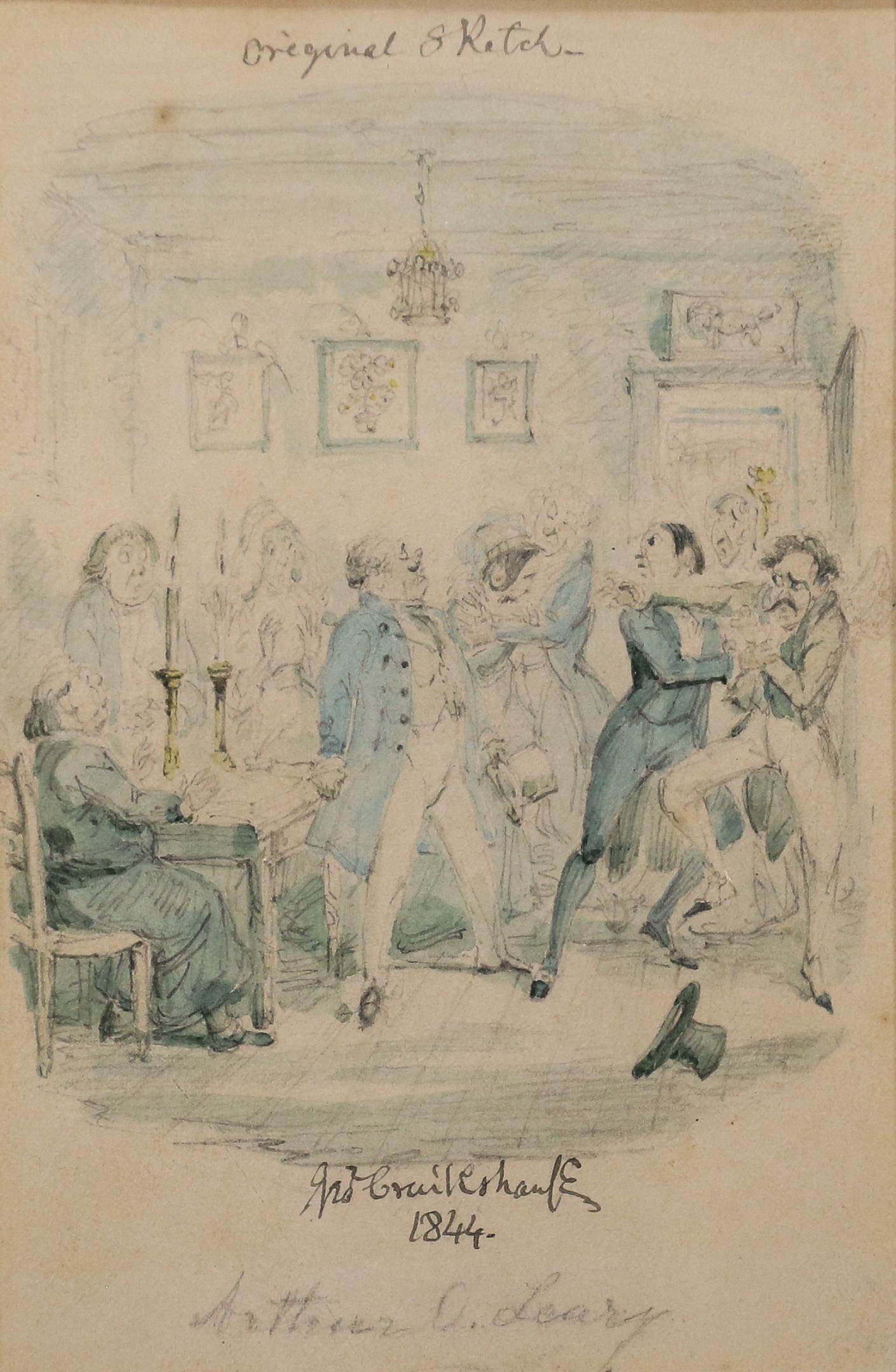 George Cruikshank Original Sketch Arthur O'Leary (1 of 7)